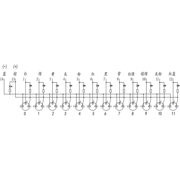 M8 single channel、NPN、12 port、With LED、D-SUB interface base、Split type、23NCT1