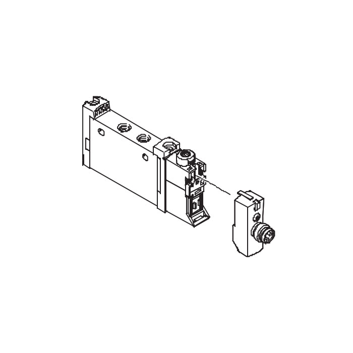 G1/8、2x 2-position 3-way valve、Gas reset、Valve width 14 mm、FAS-L14-T32H-MT-G18-M8、8140302188