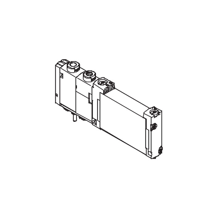 Plate valve G1/4、2x 2-position 3-way valve、Gas reset、Valve width 18mm、FAS-B18-T32H-AZ、8180311140