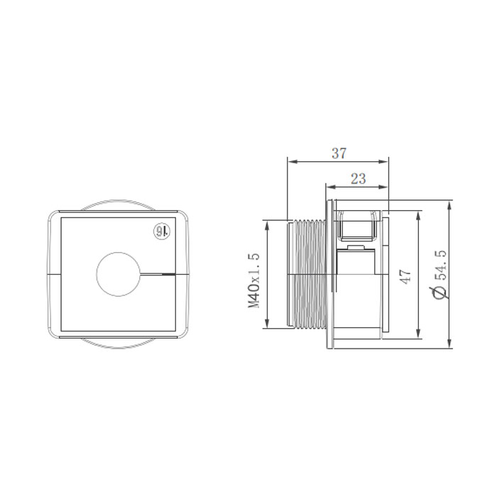 KBL cable entry system、 Thread M40x1.5、KBL-QVT40/1、047401