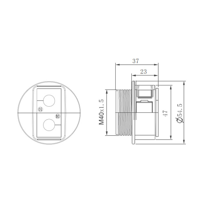 KBL cable entry system、 Thread M40x1.5、KBL-QVT40/2、 047402