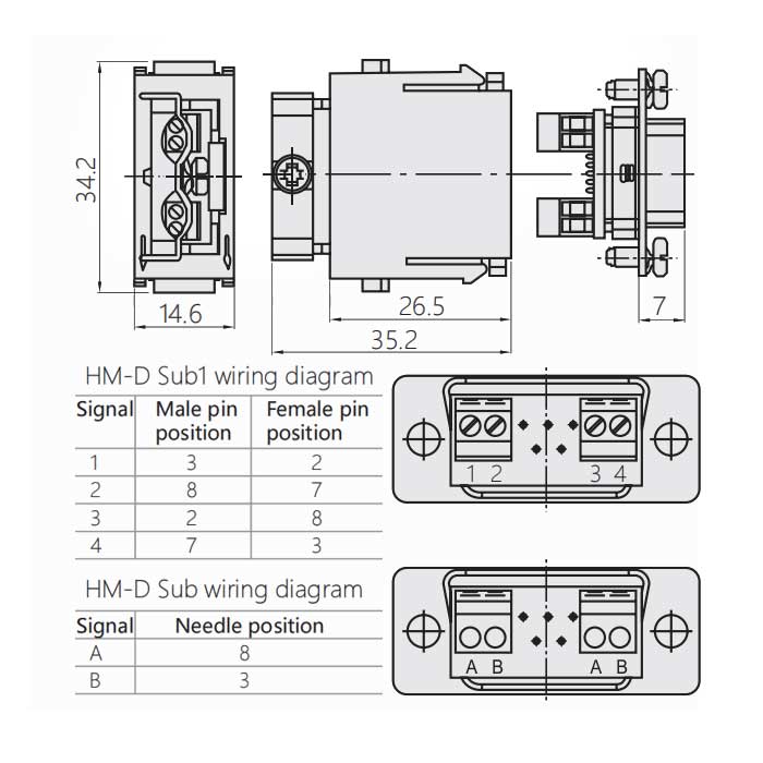 HM module、Male、HM-D Sub-M、09140093051