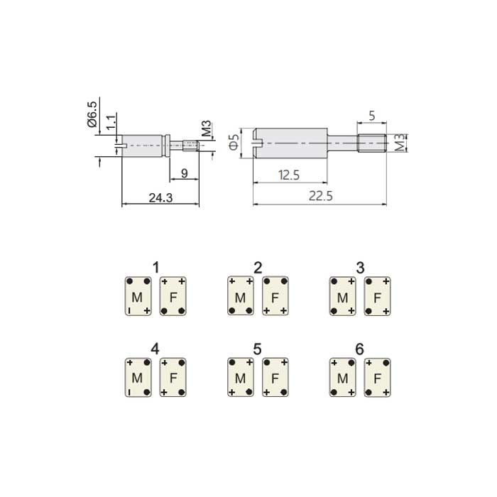 Coding pin/guide pin for module only、1300009902