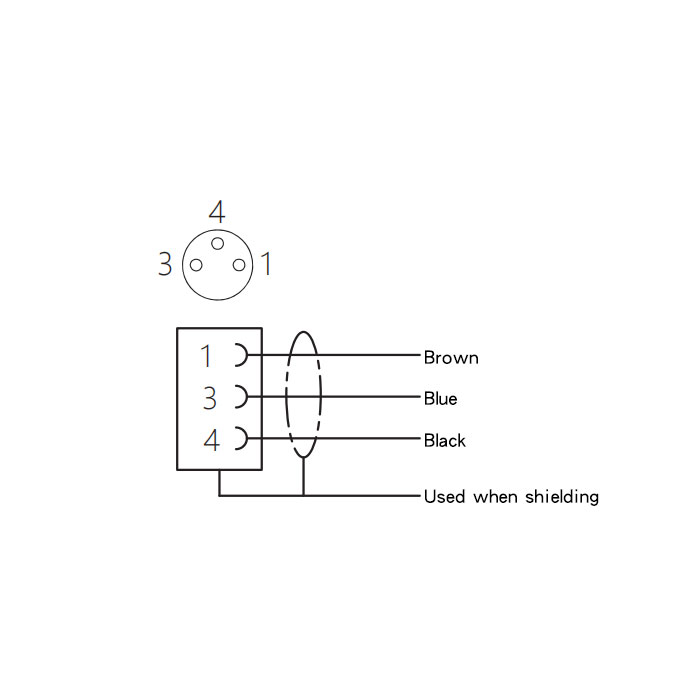 M8 3Pin、Female 90°、Single-ended precast cable、Welding slag resistant PUR material、 Orange sheath、63T021-XXX