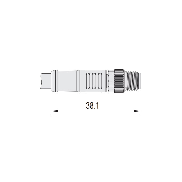 M8 3Pin、Male straight、Single-ended precast cable、Welding slag resistant PUR material、 Orange sheath、63T521-XXX