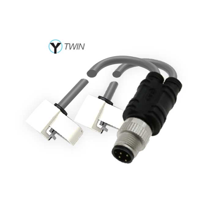 2-wire(PLC moduleNPN)、Y-Twin、Can be fixed in AirTAC J-slot、with M12 (4 Pin、straight male) plug、6AJ145-XXX  