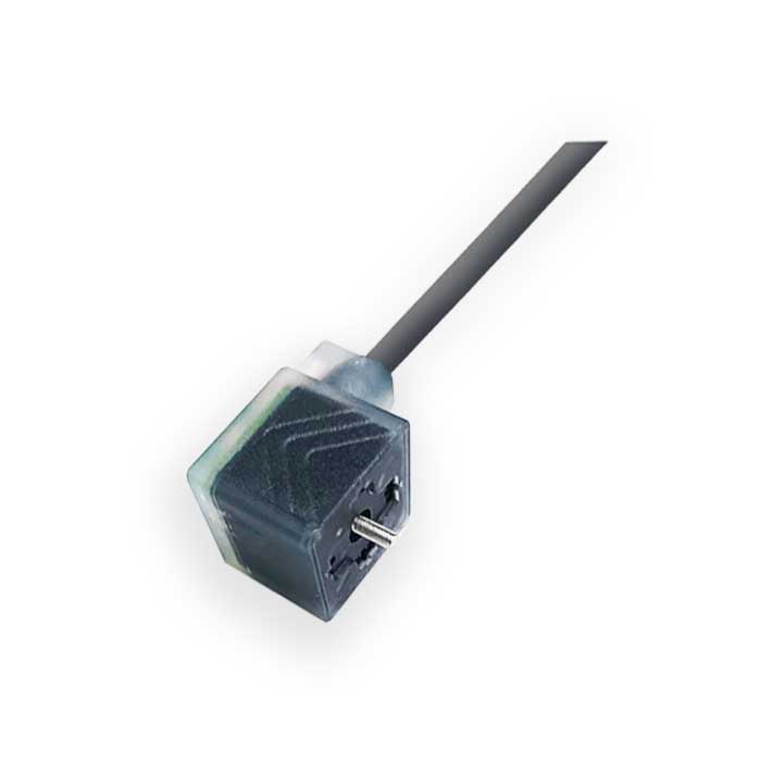 Pressure switch plug, 4Pin, single-ended pre-cast PVC non-flexible cable, grey sheath, 6VA101-XXX