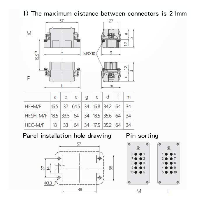Female core piece、Cold crimping、Suitable for H10B shell、HEC-010-F、09330102702
